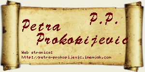 Petra Prokopijević vizit kartica